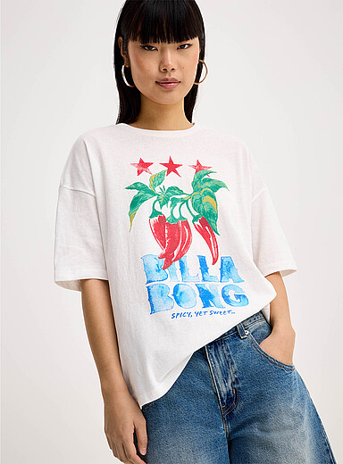 Billabong White Hot peppers T-shirt for women