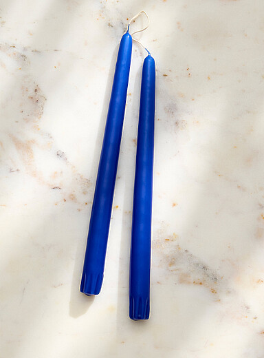 Taper colourful elongated candles Set of 2