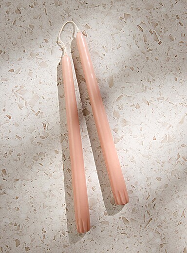 Taper colourful elongated candles Set of 2