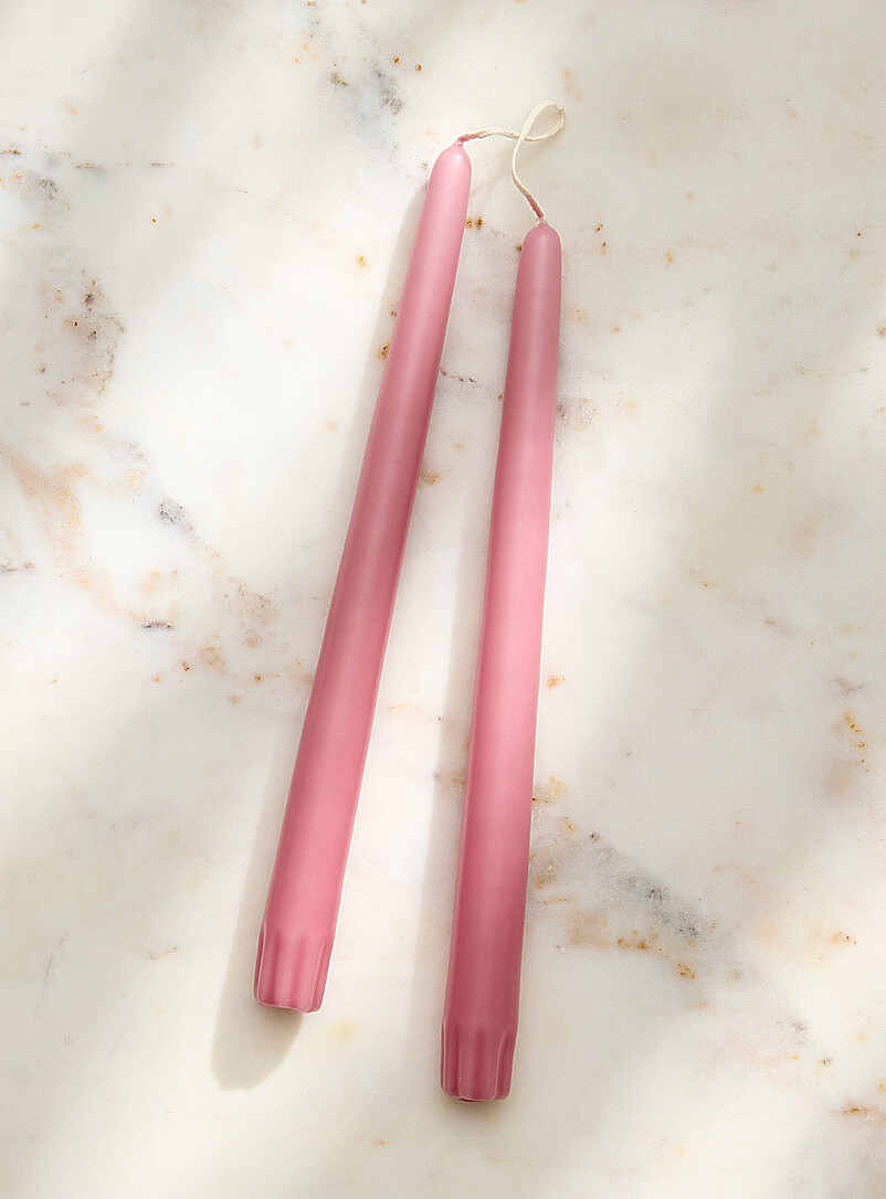 Yummi Candles: Les chandelles allong&eacute;es color&eacute;es Taper Ensemble de 2 Bleu royal - Saphir