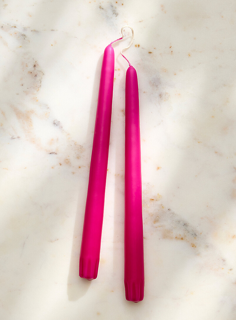 Yummi Candles Royal/Sapphire Blue Taper colourful elongated candles Set of 2