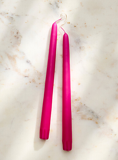 Yummi Candles Royal/Sapphire Blue Taper colourful elongated candles Set of 2