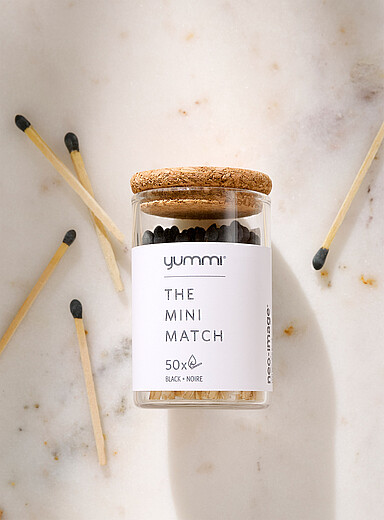 Le porte-allumette en verre Mini Match Ensemble de 50