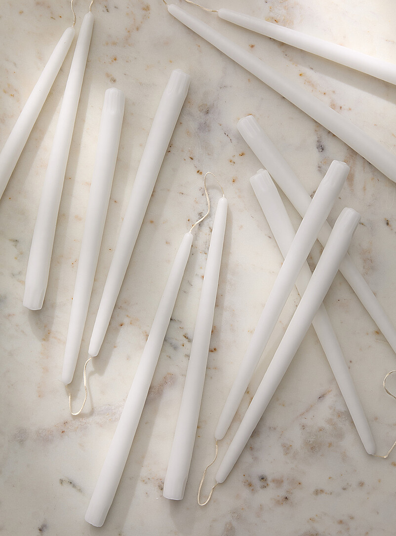 Taper Elongated Conical Candles Set Of 12