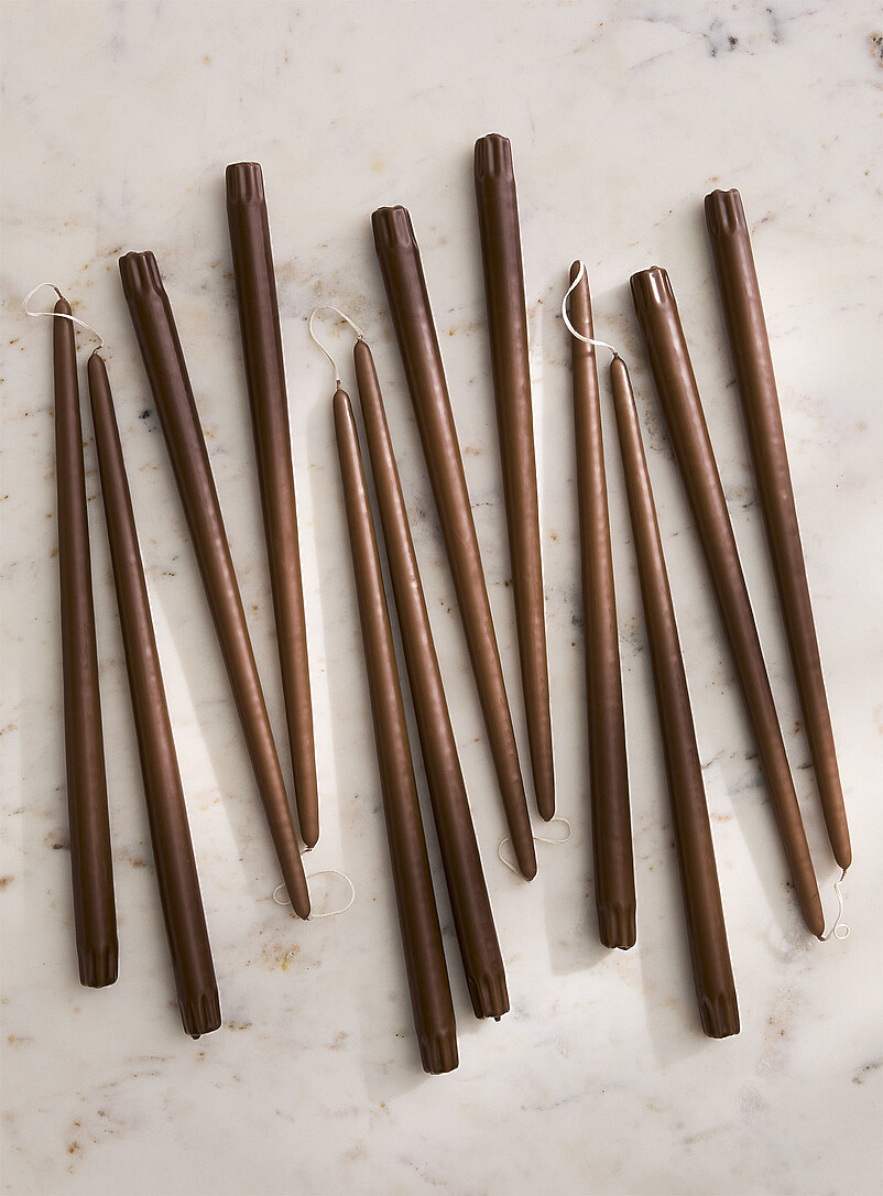 Taper Ultra-Long Conical Candles Set Of 12