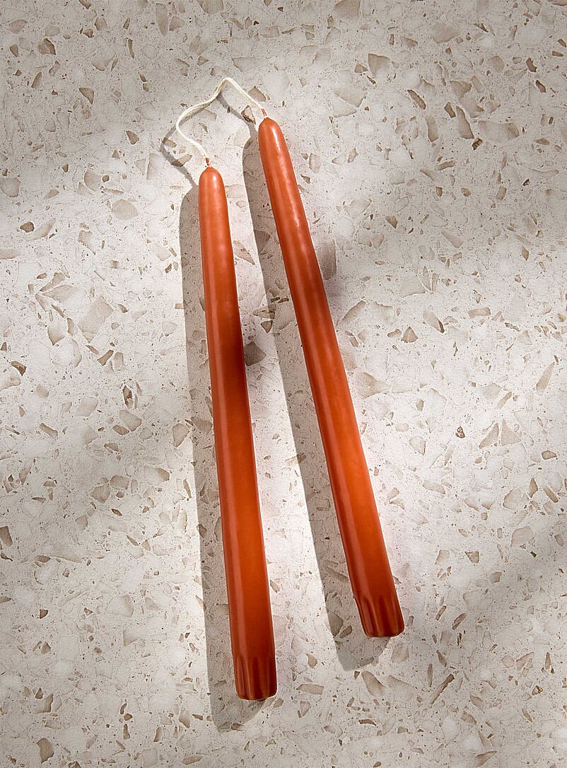 Taper Colourful Elongated Candles Set Of 2