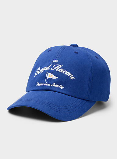 Le 31: La casquette dad drapeau de course <b>Importation de S&eacute;oul</b> Bleu pour homme