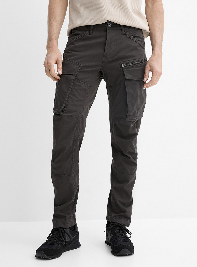 G-Star Raw Grey Rovic 3D cargo pant <b>Tapered fit</b> for men