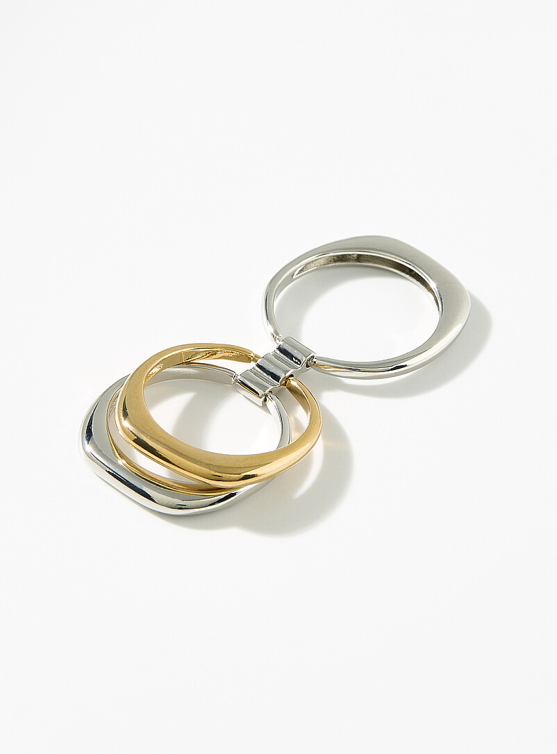 Thin metallic rings Set of 3 product image 2