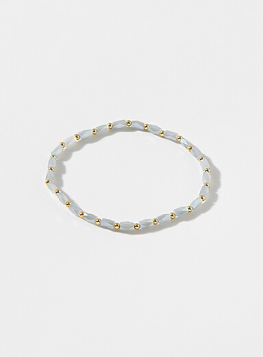 Two-tone bead bracelet