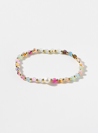 Single-pearl beaded bracelet