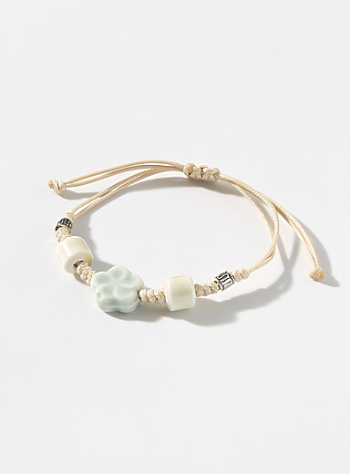 Artistic bead cord bracelet
