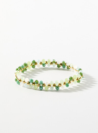 Double-look bead bracelet