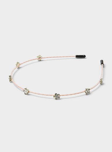 Le serre-t&ecirc;te petites fleurs cristallines