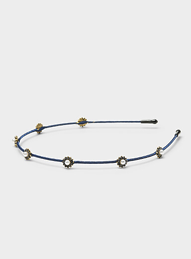Pearly flower headband