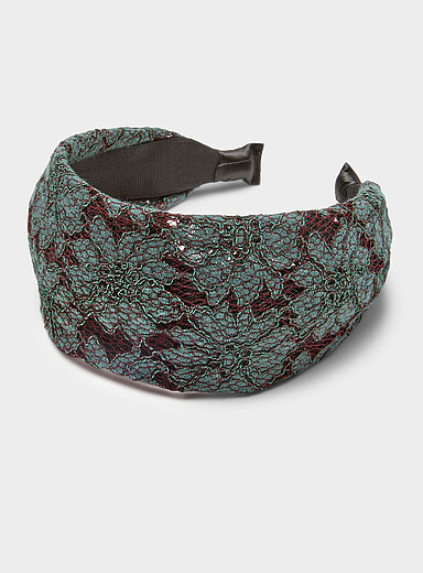 Le large serre-t&ecirc;te dentelle florale