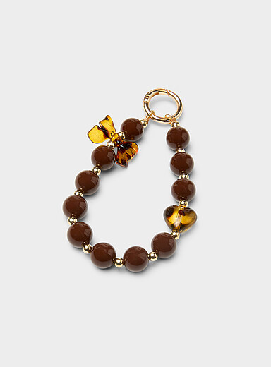 Bow and bead charm