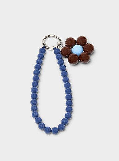 Pop bead floral bag charm