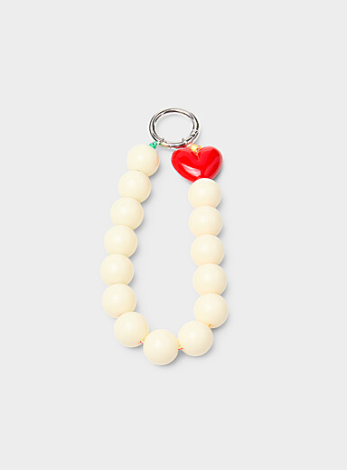 Heart and bead charm