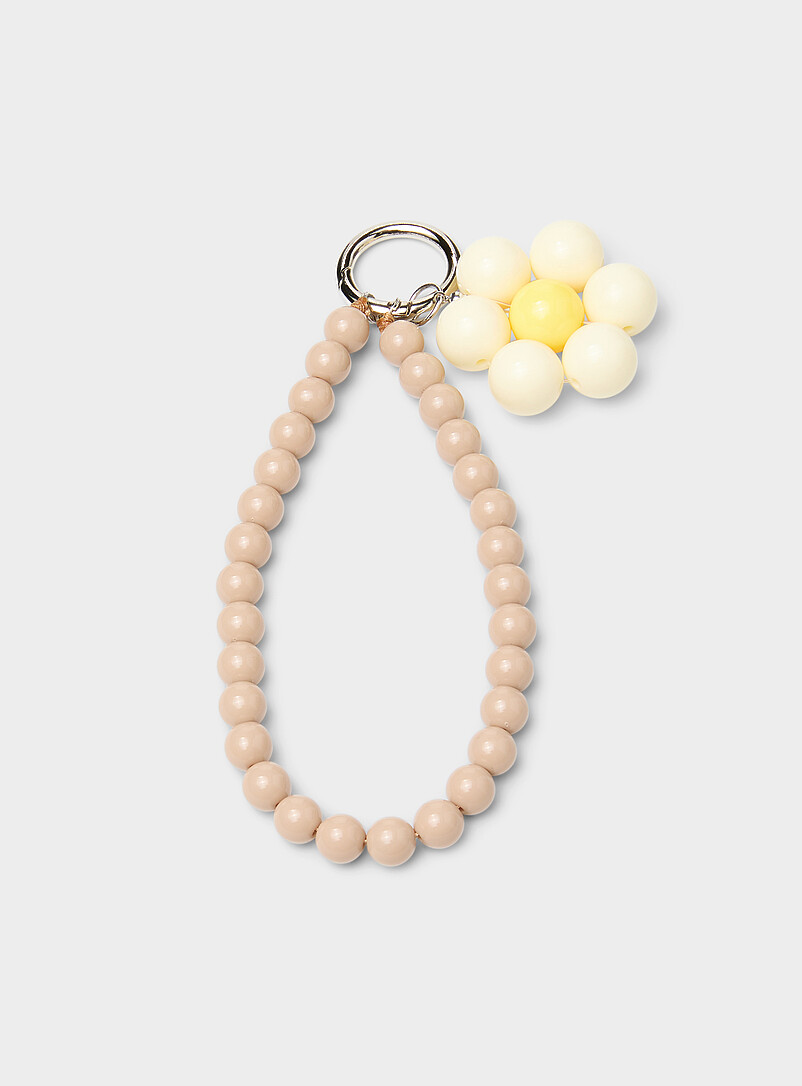 Pop bead floral bag charm product image (primary)