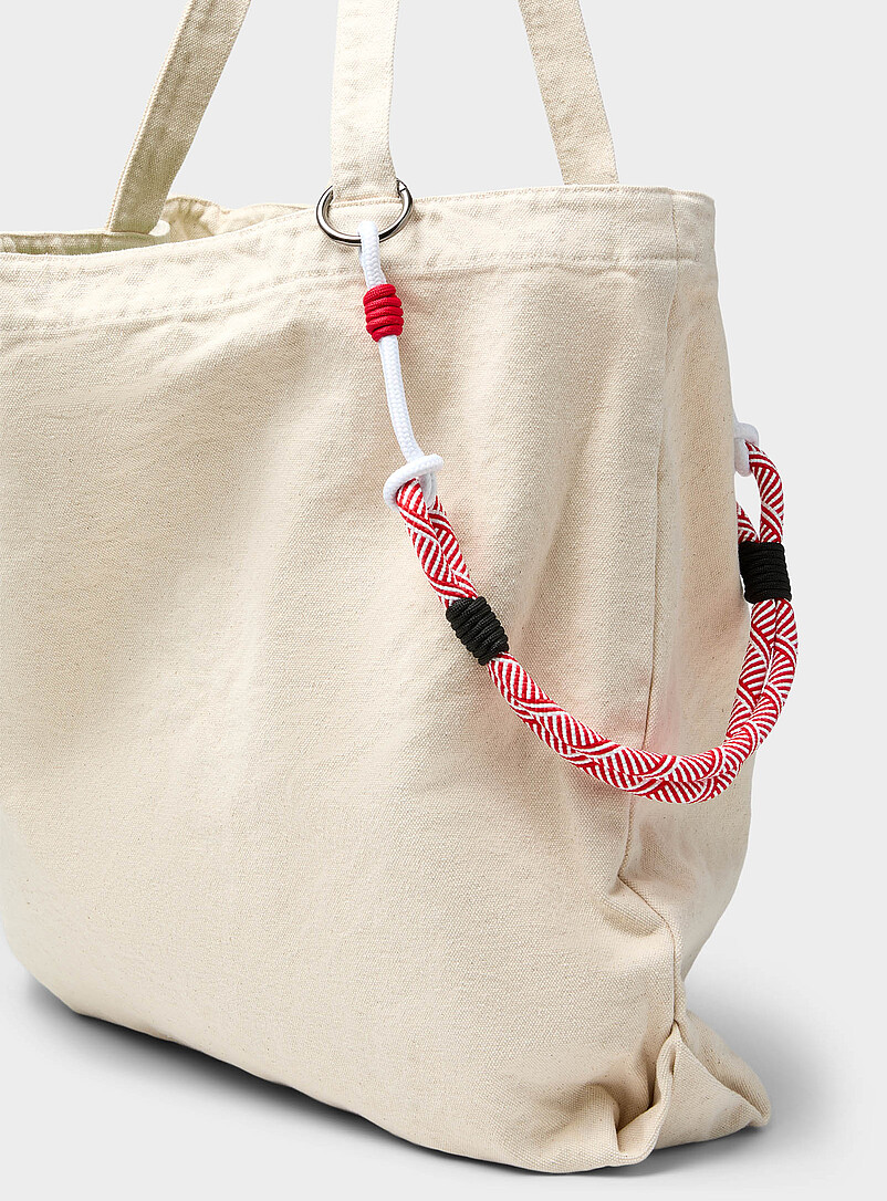 Patterned Cord Charm Keychain