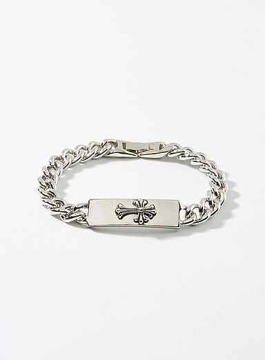 Gothic cross curb-link bracelet | Le 31 | Men's Bracelets | Simons