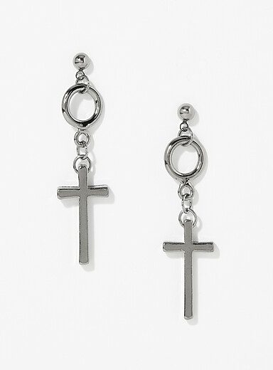 Minimalist cross earrings | Le 31 | | Simons