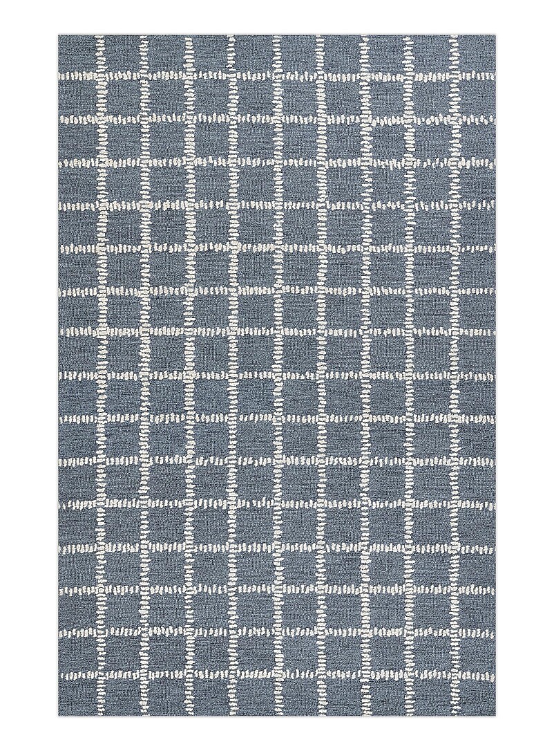 Momeni Ivory/Cream Beige Archer tufted wool grid pattern handcrafted rug See available sizes