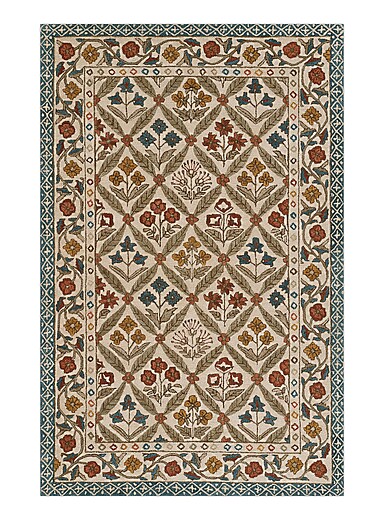 Momeni: Le tapis artisanal treillis fleuri Cotswold Voir nos formats offerts Assorti