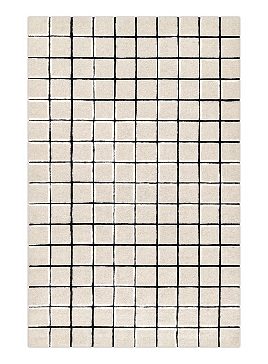 Form contrasting grid pattern handcrafted rug See available sizes ...
