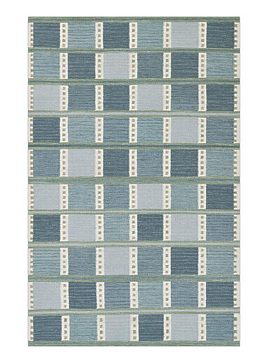 Momeni: Le tapis artisanal damier g&eacute;o bleut&eacute; Scandi Voir nos formats offerts Bleu &agrave; motifs