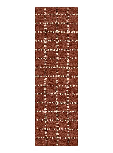 Momeni: Le tapis de couloir artisanal quadrill&eacute; laine touffet&eacute;e Archer 70 x 245 cm Cuivre - Rouille