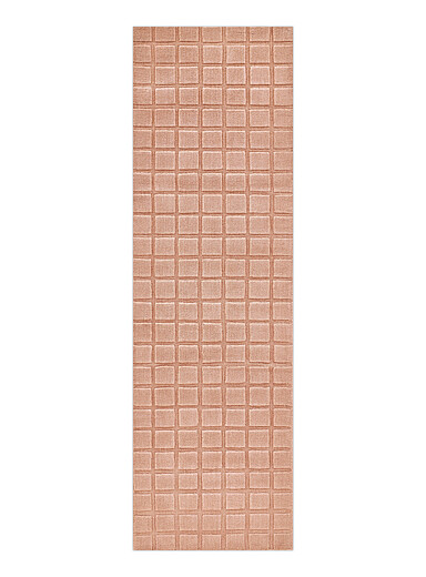 Contour embossed grid pattern plain handcrafted hallway rug 70 x 245 cm ...