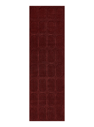 Contour embossed geometric patterns handwoven hallway rug 70 x 245 cm