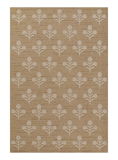 Momeni Taupe Saybrook Erin Gates small bouquets indoor-outdoor rug See available sizes