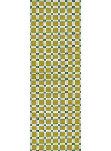 Momeni Patterned Green Icon geometric pattern indoor-outdoor hallway rug 80 x 245 cm