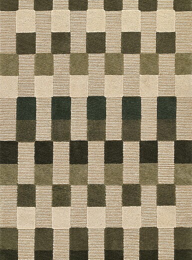 Momeni: Le tapis laine Fletcher Voir nos formats offerts Vert &agrave; motifs
