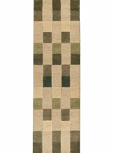 Momeni: Le tapis de couloir laine Fletcher 70 x 245 cm Vert &agrave; motifs