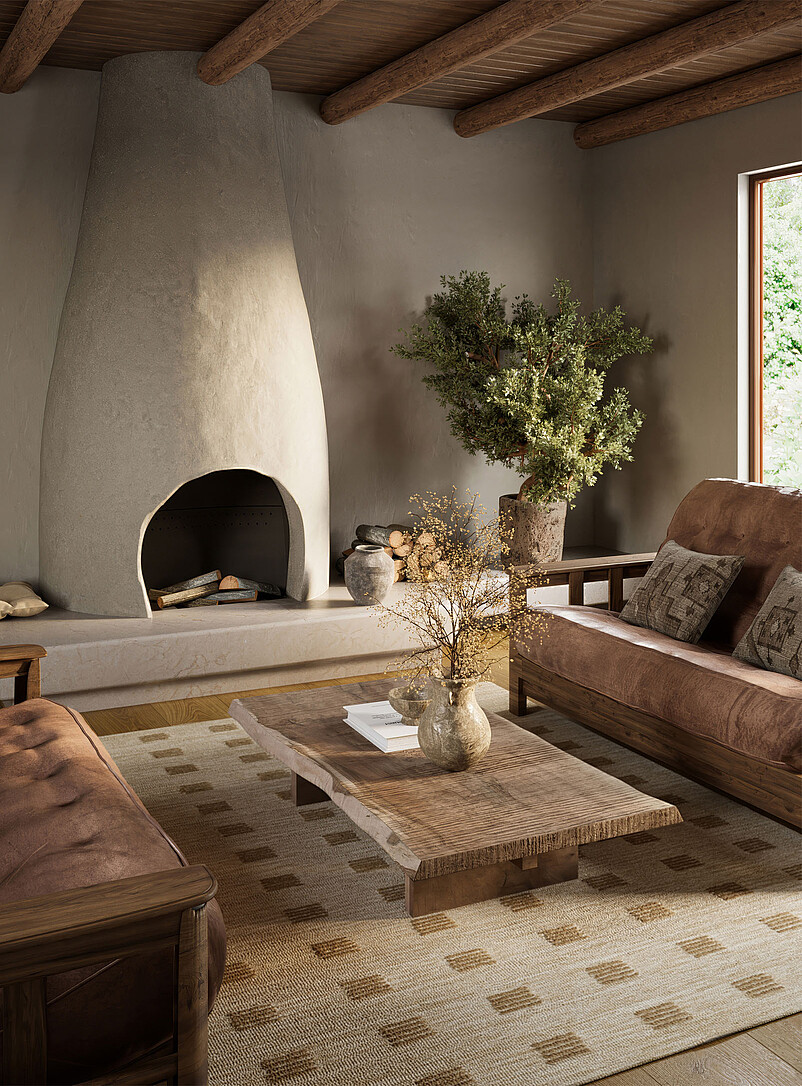 Archer Beige Checkers Tufted Wool Handwoven Rug See Available Sizes