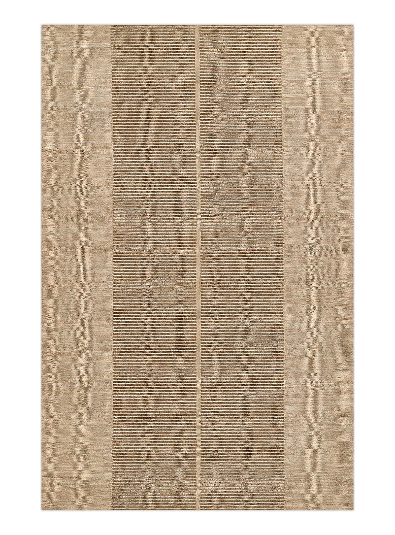 Archer tufted wool striped blocks handcrafted rug See available sizes product image 3