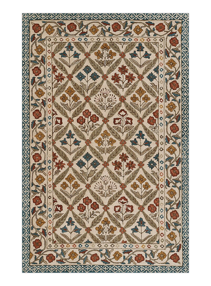 Cotswold floral mesh handcrafted rug See available sizes product image (primary)