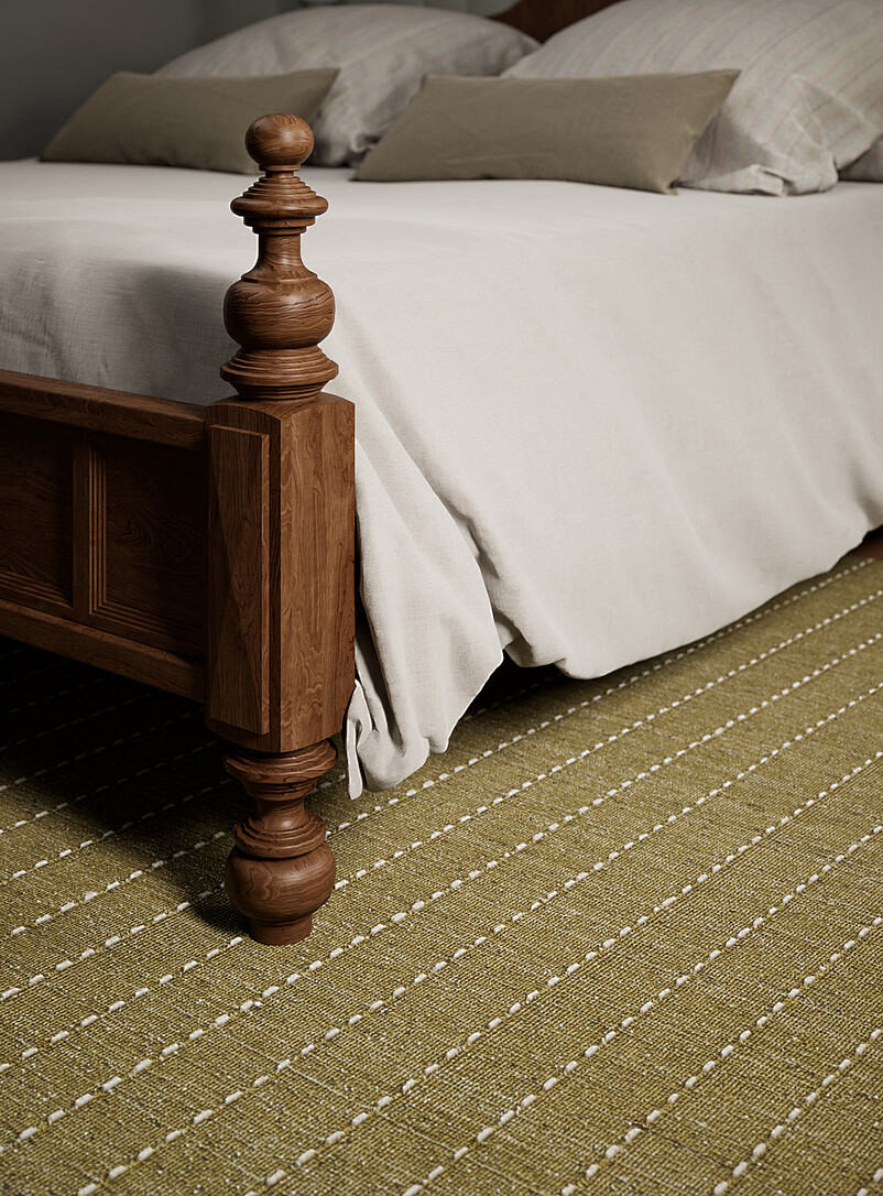 Oliver topstitched lines handcrafted rug See available sizes product image 2