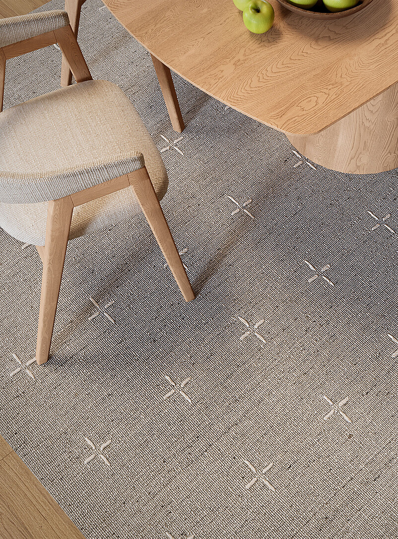 Oliver topstitched mini-patterns handcrafted rug See available sizes product image (primary)