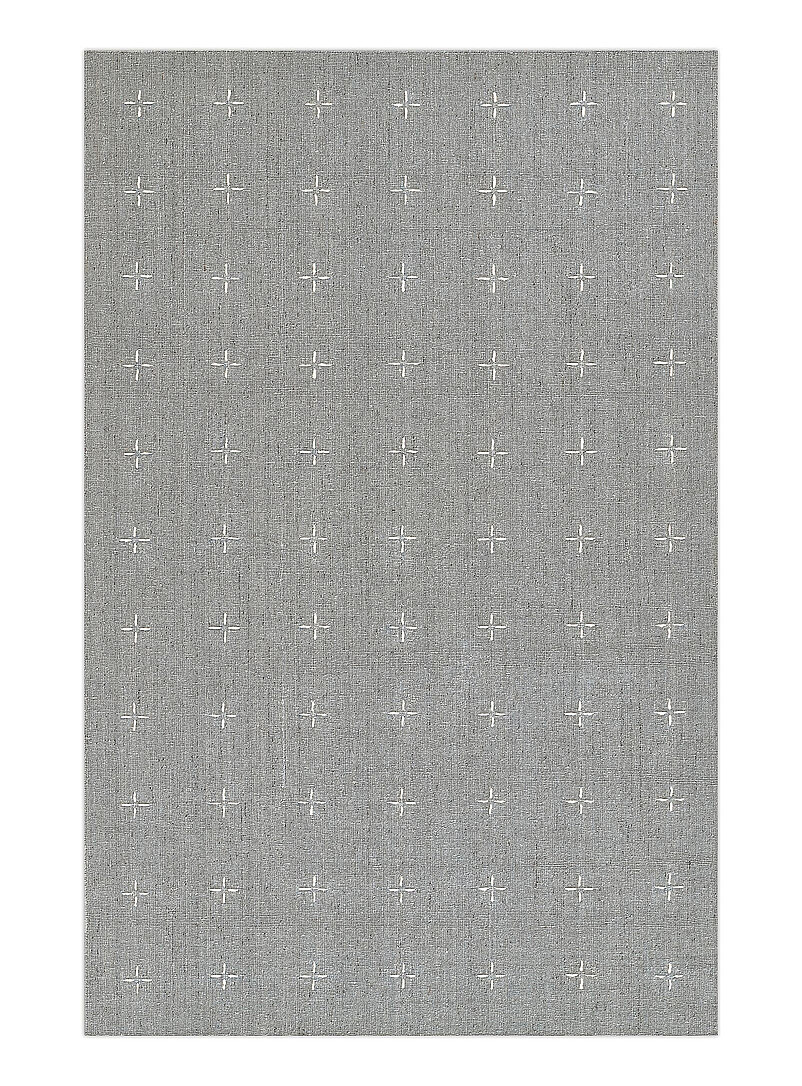 Oliver topstitched mini-patterns handcrafted rug See available sizes product image 2