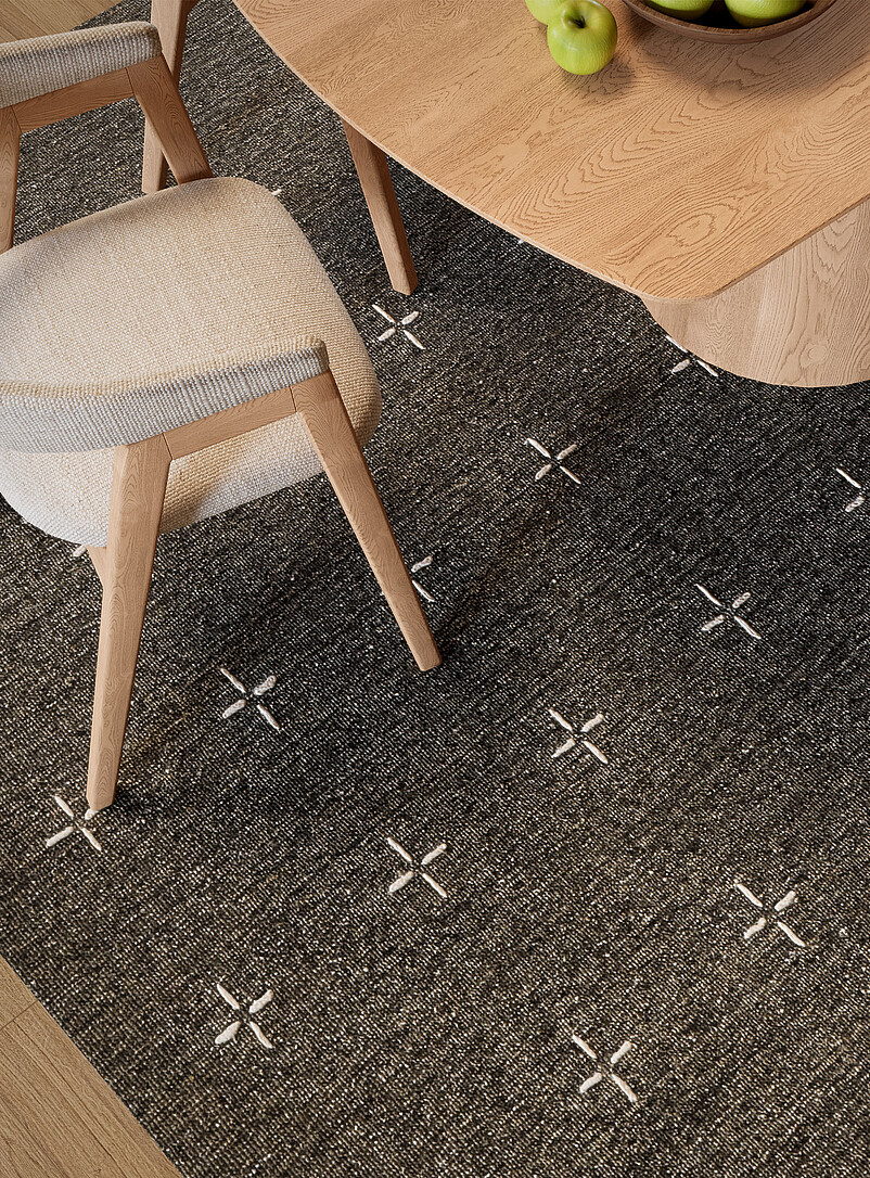 Oliver Topstitched Mini-Patterns Handcrafted Rug See Available Sizes