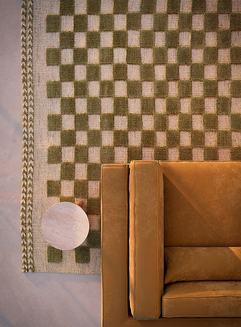 Willow two-tone mini-checkers handcrafted rug See available sizes product image 2