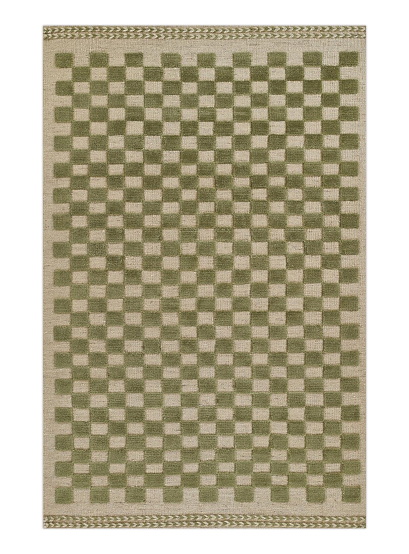 Willow two-tone mini-checkers handcrafted rug See available sizes product image 3