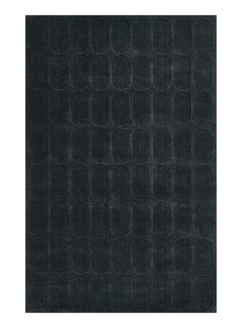 Contour embossed geometric patterns handwoven rug See available sizes product image 2