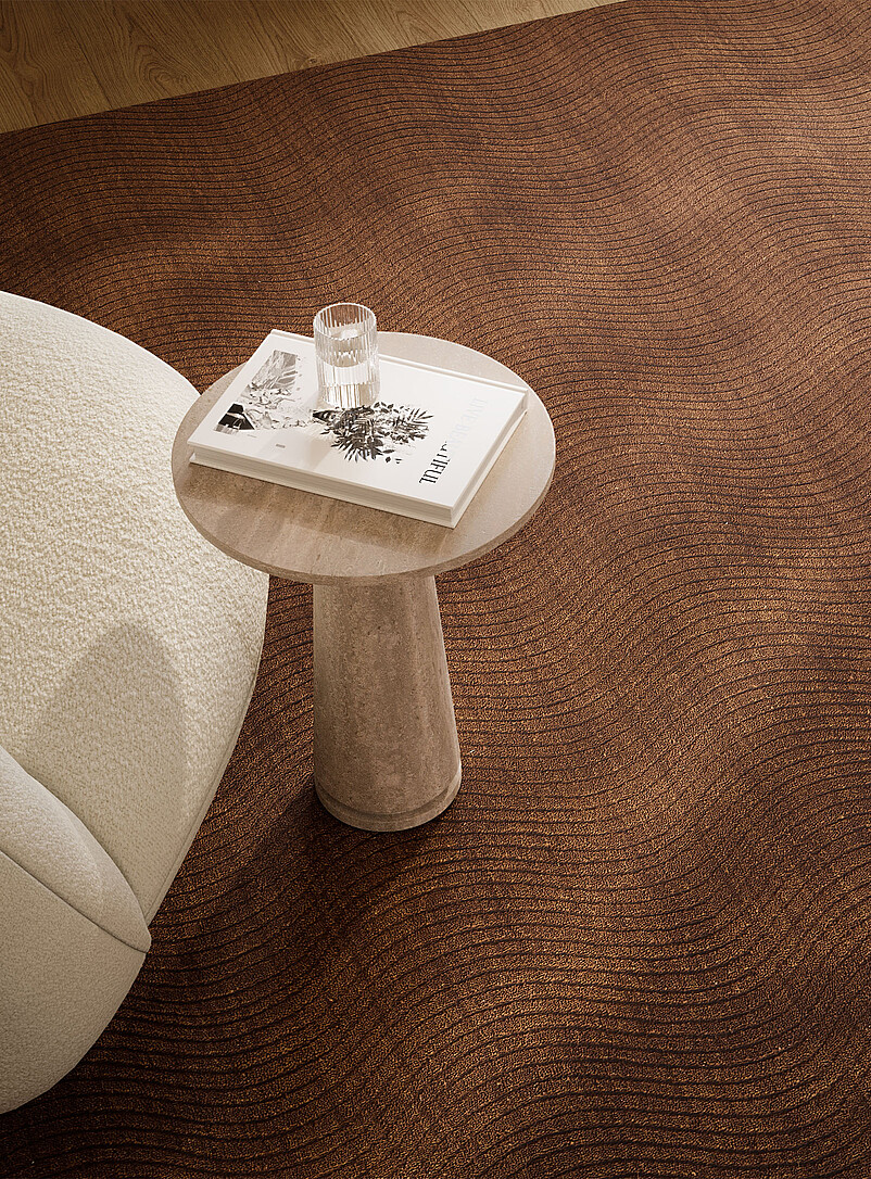Contour embossed waves handwoven rug See available sizes product image (primary)