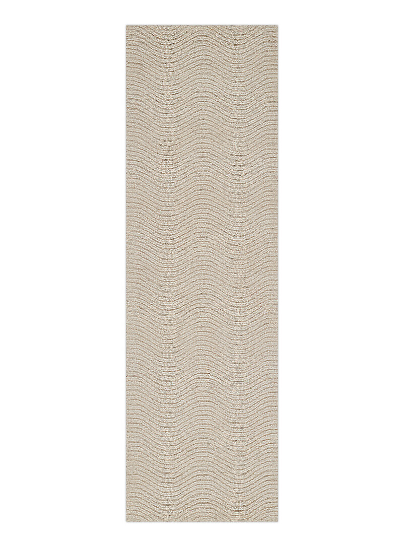 Archer tufted wool wavy lines handcrafted hallway rug 70 x 245 cm product image (primary)